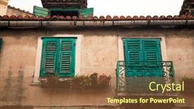  Presentation with croatia split - Presentation design featuring travel in croatia dalmatia region split background and a tawny brown colored foreground