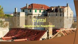  Presentation with croatia split - PPT theme enhanced with travel in croatia split background and a coral colored foreground