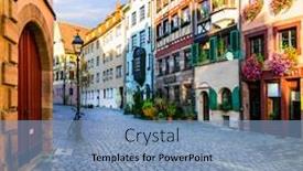  Presentation with travel - Cool new theme with travel-in-germany-charming-traditional backdrop and a teal colored foreground