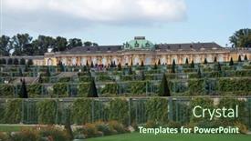  Presentation with travel - Amazing theme having travel-in-germany-potsdam-palace backdrop and a tawny brown colored foreground
