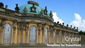  Presentation with travel - PPT layouts with travel-in-germany-potsdam-sans background and a violet colored foreground