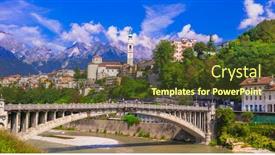  Presentation with travel - Beautiful slides featuring travel-in-northern-italy-beautiful backdrop and a tawny brown colored foreground