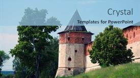  Presentation with russia - Cool new PPT layouts with travel-in-russia-zaraysk-kremlin backdrop and a light blue colored foreground
