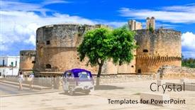  Presentation with motorbike - Theme enhanced with travel-in-south-of-italy background and a lemonade colored foreground