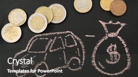  Presentation with image of car racing - PPT theme having travel incentive - blackboard with image of car background and a dark gray colored foreground