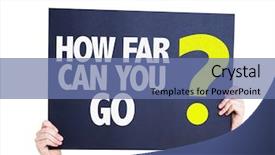  Presentation with incentive - Beautiful presentation theme featuring travel incentive - how far can you go backdrop and a ocean colored foreground