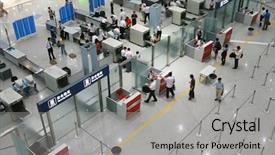  Presentation with airport terminal - Slides with travel industry - beijing airport china third terminal background and a light gray colored foreground