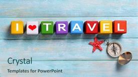  Presentation with rural india kerala travel - Presentation theme consisting of travel inscription on wooden background background and a light blue colored foreground