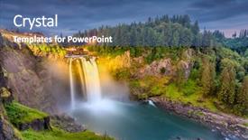  Presentation with washington dc usa map - Audience pleasing presentation design consisting of travel lodging - falls city washington usa backdrop and a ocean colored foreground