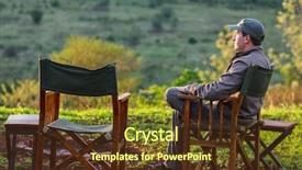  Presentation with africa safari - Slides consisting of travel lodging - man enjoying evening on safari background and a tawny brown colored foreground