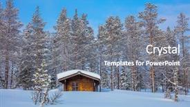  Presentation with forest winter - Amazing slides having travel lodging - winter forest landscape after blizzard backdrop and a gray colored foreground