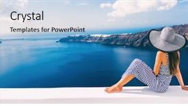  Presentation with relaxing - Presentation theme enhanced with travel luxury cruise vacation holiday background and a light blue colored foreground