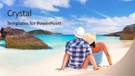  Presentation with romantic birthday couple celebrate - Presentation theme enhanced with travel mexico - couple in hug on romantic background and a  colored foreground