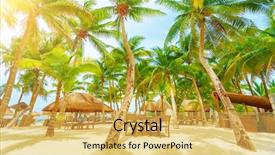  Presentation with travel cafe - Theme featuring travel mexico - luxury beach resort on playa background and a yellow colored foreground