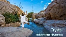  Presentation with national parks - Colorful PPT theme enhanced with travel-national-parks-and-reserves backdrop and a ocean colored foreground