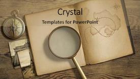  Presentation with travel diary - Theme enhanced with travel nautical theme diary background and a coral colored foreground