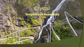  Presentation with travel - Slide set having travel-north-the-mountain-serpentines background and a tawny brown colored foreground