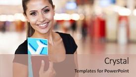  Presentation with close up of young girls - Cool new theme with travel passport - close up portrait of young backdrop and a coral colored foreground