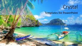  Presentation with tropical - Cool new slides with travel philippines - tropical escape backdrop and a teal colored foreground