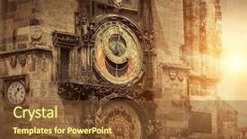  Presentation with world travel - Colorful slide deck enhanced with travel place in world - prague backdrop and a tawny brown colored foreground