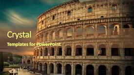  Presentation with rome italy - Slide deck featuring travel place in world - roman background and a tawny brown colored foreground