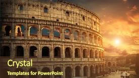  Presentation with rome italy - Slide deck featuring travel place in world - roman background and a tawny brown colored foreground
