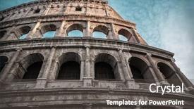  Presentation with rome italy - Colorful presentation enhanced with travel place in world - roman backdrop and a dark gray colored foreground