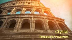  Presentation with rome italy - Slide deck having travel place in world - roman background and a tawny brown colored foreground