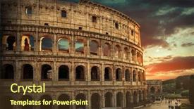  Presentation with world travel - Audience pleasing presentation consisting of travel place in world - roman backdrop and a tawny brown colored foreground