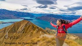  Presentation with new zealand - Colorful PPT theme enhanced with travel-post-covid-19-concept backdrop and a gold colored foreground