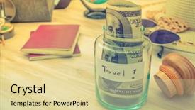  Presentation with compass road - Audience pleasing PPT layouts consisting of travel preparation compass money passport backdrop and a  colored foreground