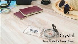  Presentation with compass road - PPT layouts featuring travel preparation compass money passport background and a lemonade colored foreground