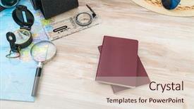  Presentation with compass road - PPT layouts consisting of travel preparation compass money passport background and a lemonade colored foreground