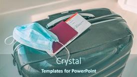  Presentation with passport travel - Slide deck featuring travel-restrictions-during-coronavirus-pandemic background and a ocean colored foreground