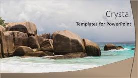  Presentation with travel - PPT theme with travel-seascape-and-nature-concept background and a light gray colored foreground