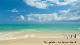  Presentation with travel - PPT theme consisting of travel-seascape-and-nature-concept background and a lemonade colored foreground