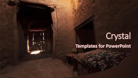  Presentation with ait - Theme having travel situation - ait benhaddou kasbah along background and a wine colored foreground