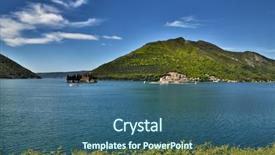  Presentation with kotor montenegro - Slides having travel situation - perast is an old background and a ocean colored foreground