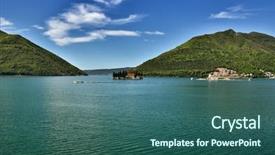  Presentation with kotor montenegro - Cool new slide deck with travel situation - perast is an old backdrop and a ocean colored foreground