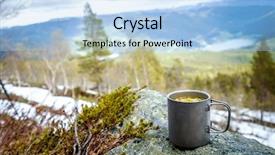  Presentation with titanium - Audience pleasing slide set consisting of spring campaign - travel titanium cup lunch backdrop and a light blue colored foreground