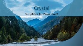  Presentation with forest stream - PPT theme with travel-to-fabulous-slovenia-eastern background and a light blue colored foreground