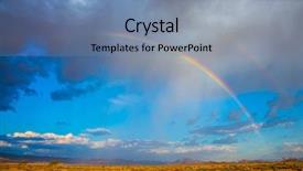  Presentation with rainbow over road - Presentation having travel to namibia magnificent rainbow background and a seafoam green colored foreground