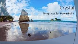  Presentation with tide - Presentation with travel-to-new-zealand-ocean background and a light blue colored foreground