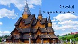  Presentation with norway - PPT theme having travel-to-norway-in-summer background and a light blue colored foreground