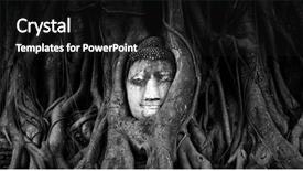  Presentation with ayutthaya - Beautiful presentation design featuring travel to thailand ayutthaya old backdrop and a black colored foreground