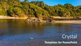  Presentation with world travel - Slides having travel-to-the-ends background and a ocean colored foreground