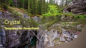  Presentation with rocky mountains - Slide set having travel-to-the-rocky-mountains background and a tawny brown colored foreground