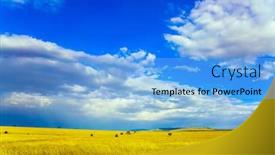  Presentation with africa tourism - Theme consisting of travel-to-tropical-africa background and a light blue colored foreground