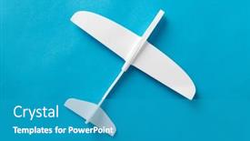  Presentation with toy model - Slide set consisting of travel-tourism-and-air-transportation background and a teal colored foreground