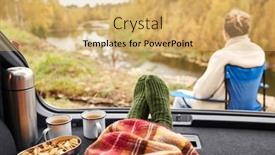  Presentation with camping - Presentation theme enhanced with travel-tourism-and-camping-concept background and a  colored foreground